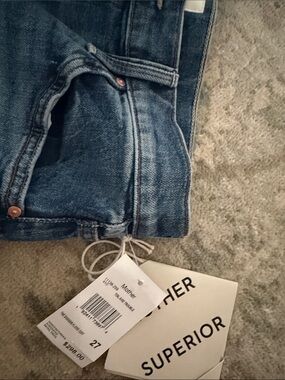 MOTHER Denim Jeans in Dark Blue Wash